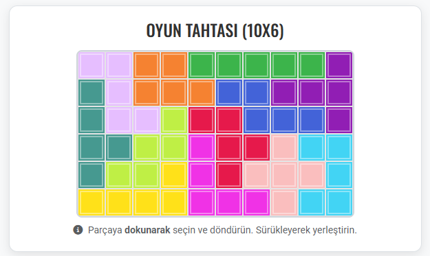 Pentomino &ccedil;&ouml;z&uuml;lm&uuml;ş oyun 
